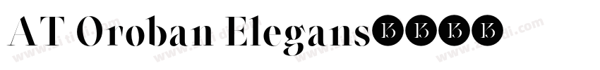 AT Oroban Elegans字体转换